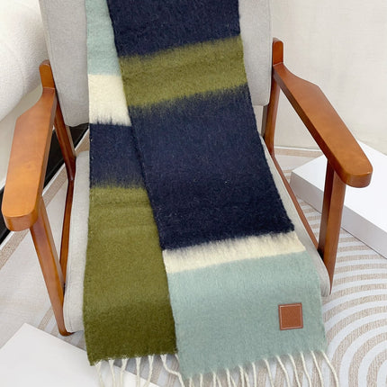 SCARF 185 CM IN COLORFUL GRADIENT WOOL AND MOHAIR 396250
