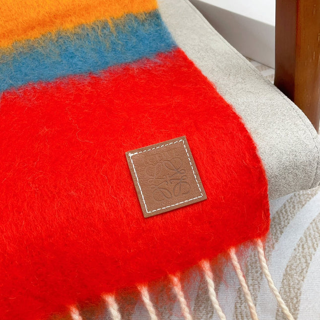 SCARF 185 CM IN COLORFUL GRADIENT WOOL AND MOHAIR 396251