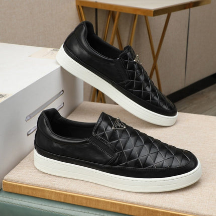 PRA LOAFER IN BLACK EMBOSSED CALFSKIN