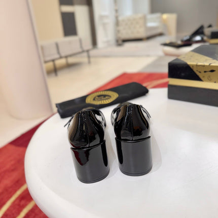 CHRISTIAN LOUBOUTIN 26S PUMPS 55 MM IN BLACK GLOSSY CALFSKIN