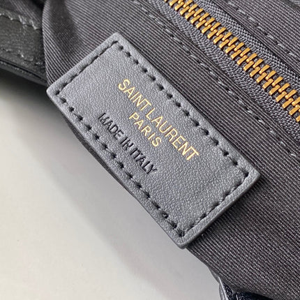26 BLACK SHEEPSKIN WITH GOLD BUCKLE BAG