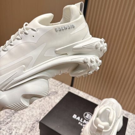 BALMAIN 26S SNEAKERS 60 MM IN WHITE CALFSKIN