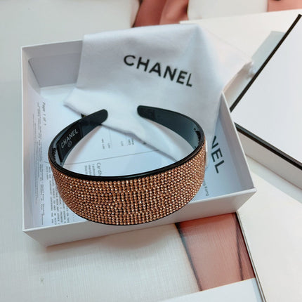 BROWN WITH CRYSTALS HAIRBAND RESIN FOR WOMEN 124677