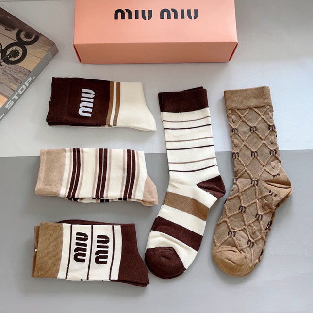 MIUMIU 26S CREW SOCKS 412395 (1 BOX)