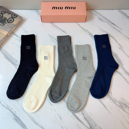 MIUMIU 26S CREW SOCKS 413883 (1 BOX)