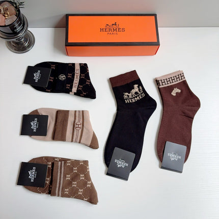 HERMES 26S ANKLE SOCKS 398727 (1 BOX)