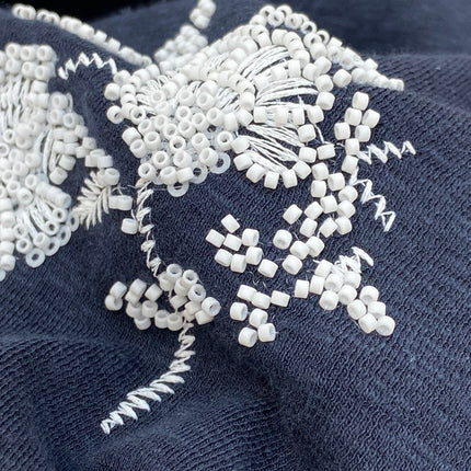 FLORAL EMBROIDERED T SHIRT 25S IN COTTON 266303