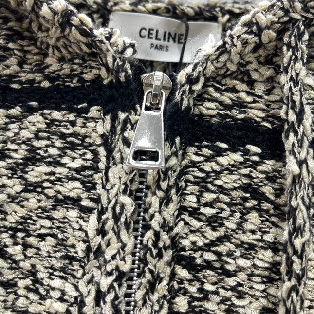 CELINE 26S FRAYED STRIPED KNIT HOODIE 638