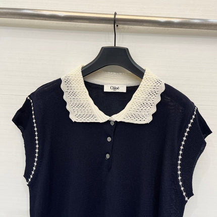 CHLOE 26S SHORT SLEEVE KNIT TOP STYLE 32