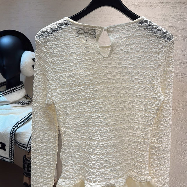 CHANEL 26S SHEER ORGANZA BLOUSE 661