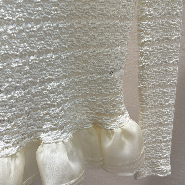 CHANEL 26S SHEER ORGANZA BLOUSE 661