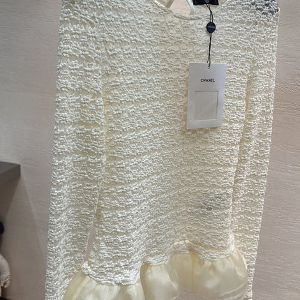 CHANEL 26S SHEER ORGANZA BLOUSE 661