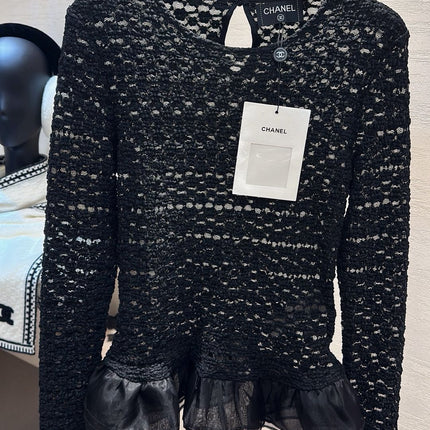 CHANEL 26S SHEER ORGANZA BLOUSE 660
