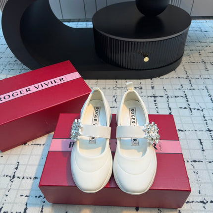 VIV' RUN BALLERINAS IN WHITE FABRIC