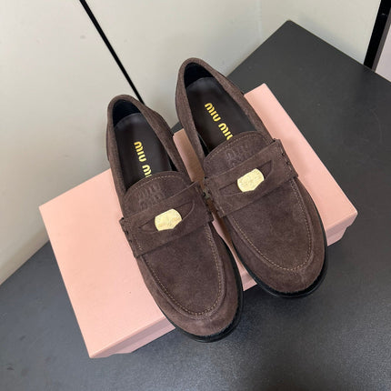 PENNY LOAFERS IN CHOCOLATE SUEDE