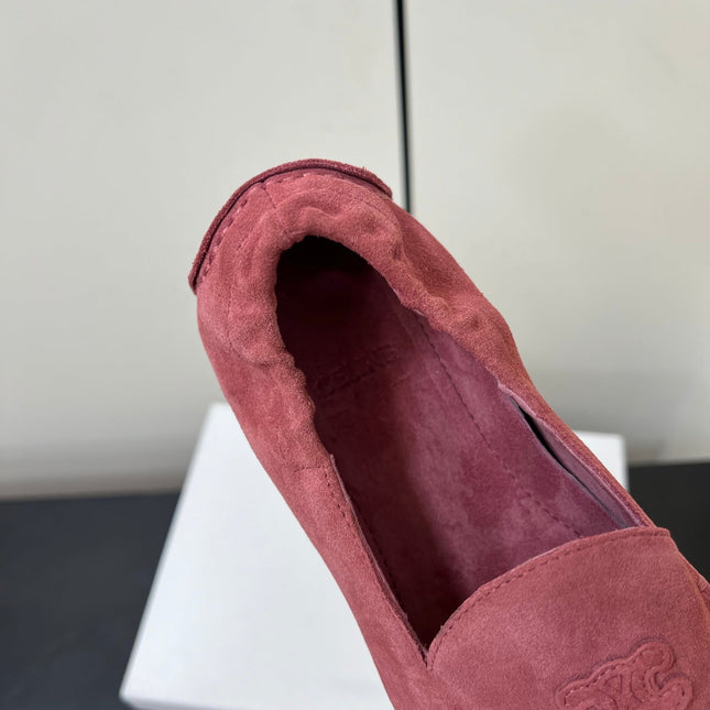CELINE 26S MAILLON TRIOMPHE LOAFER IN PINK SUEDE