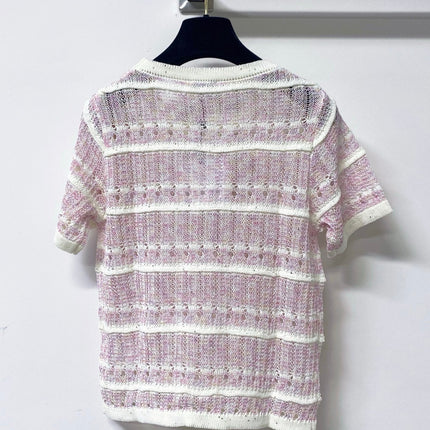 CHANEL 26S SHORT-SLEEVE KNIT TOP STYLE 1144