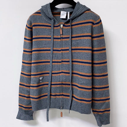 DIOR 26S HOODED ZIP-UP KNIT JACKET 1682