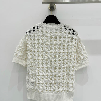 BRUNELLO 25S SHORT-SLEEVE KNIT SWEATER 267483