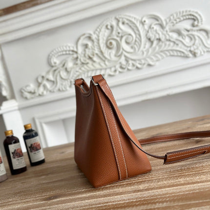 HM 25S BERLINGOT 24 CM IN BROWN LAMBSKIN
