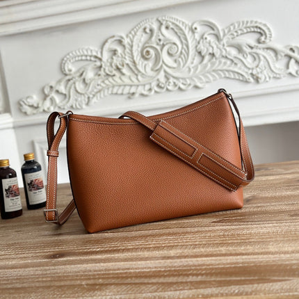 HM 25S BERLINGOT 24 CM IN BROWN LAMBSKIN