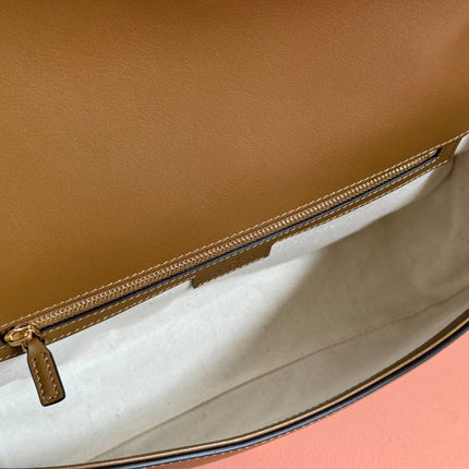 GUCCI 26S BLONDIE BAG 32 IN BROWN SUEDE