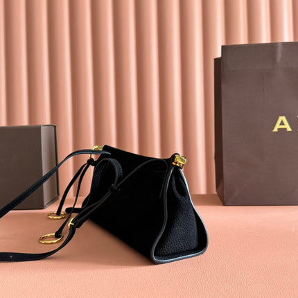 ALAIA 26S LE CLICK BAG 25 IN BLACK GRAINED CALFSKIN