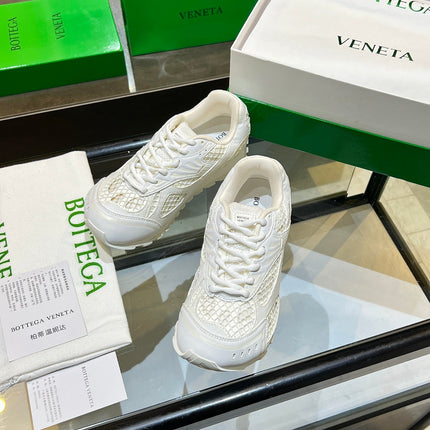 BOTTEGA VENETA 26S ORBIT SNEAKERS IN WHITE TECHNICAL MESH