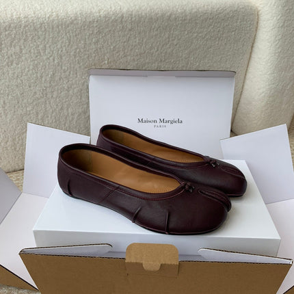 SL TABI BALLERINA FLAT WINE LAMBSKIN