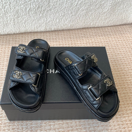 DAD SANDAL IN BLACK CALFSKIN MULE