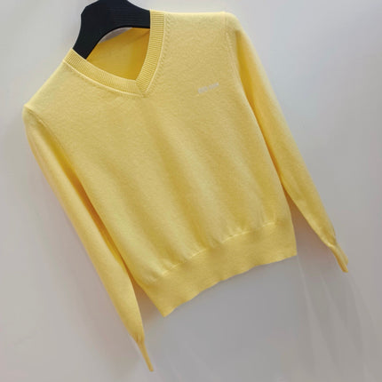 MIUMIU 26S V-NECK KNIT SWEATER 1569