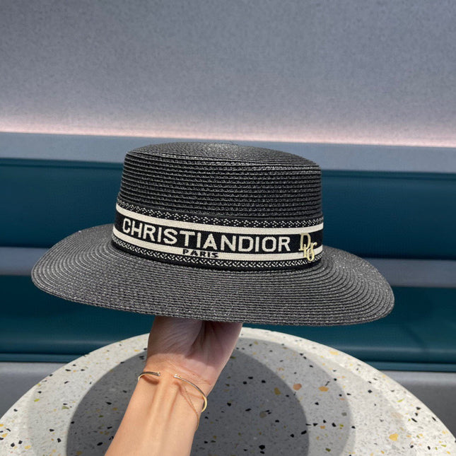 DIOR 26S STRAW BOATER HAT STYLE 148