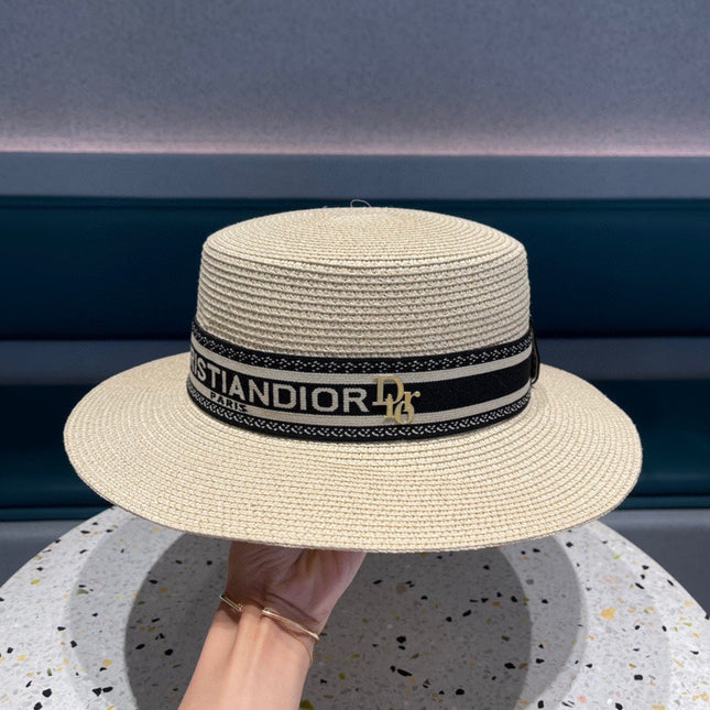 DIOR 26S STRAW BOATER HAT STYLE 147