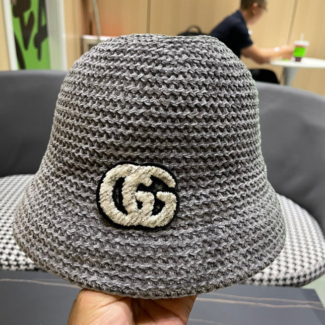 BUCKET HAT IN STEEL GRAY WOOL 389116