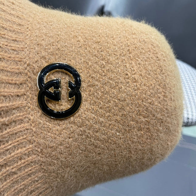 BUCKET HAT IN PEANUT BROWN WOOL PLUSH 399229