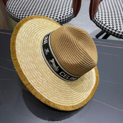 CELINE 26S WIDE-BRIM STRAW SUN HAT STYLE 139