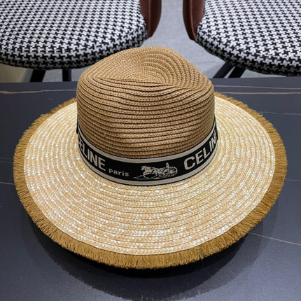 CELINE 26S WIDE-BRIM STRAW SUN HAT STYLE 139