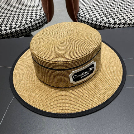 DIOR 26S STRAW BOATER HAT STYLE 132