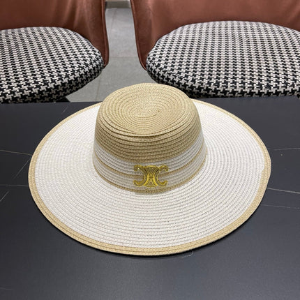 CELINE 26S WIDE BRIM STRAW SUN HAT 197