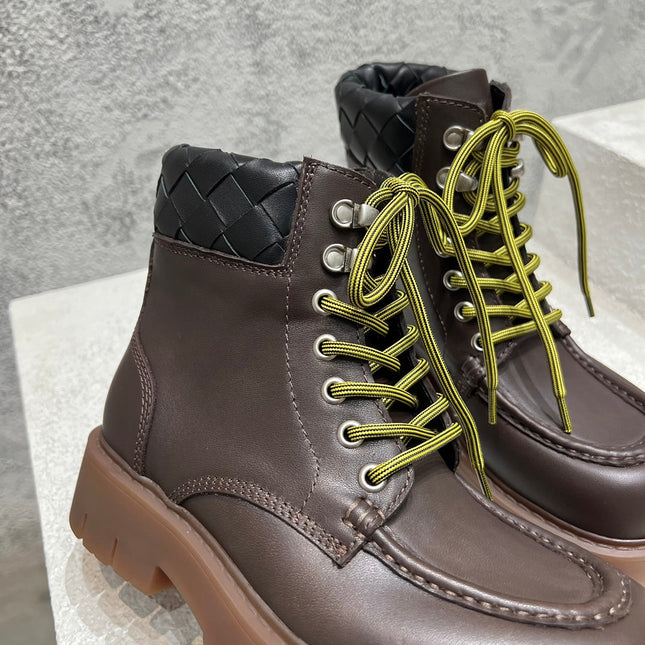 HADDOCK LACE-UP ANKLE BOOT IN CHOCOLATE BROWN CALFSKIN