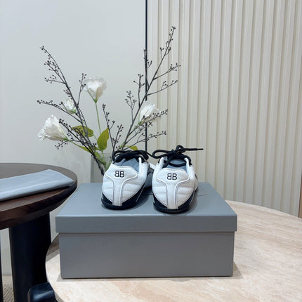 SOCCER SNEAKER IN WHITE MIX BLACK QUILTED LAMBSKIN