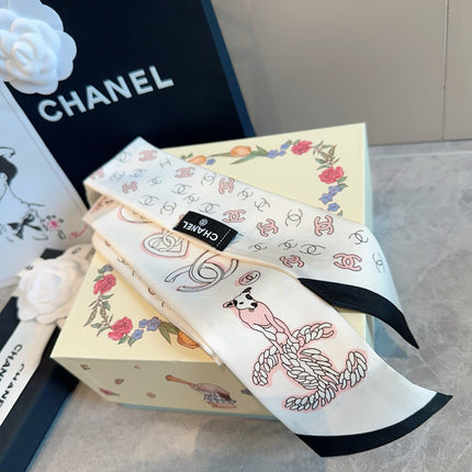 CHANEL 26S TWILLY SCARF 120 IN SILK 508917