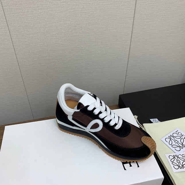 LW FLOW RUNNER SNEAKER BROWN BLACK SUEDE