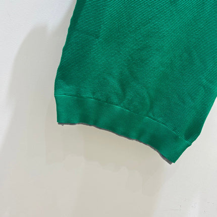 MIUMIU SHORT-SLEEVE KNIT POLO SHIRT STYLE 202