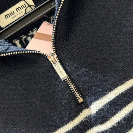 MIUMIU 26S HALF-ZIP SWEATER 1598