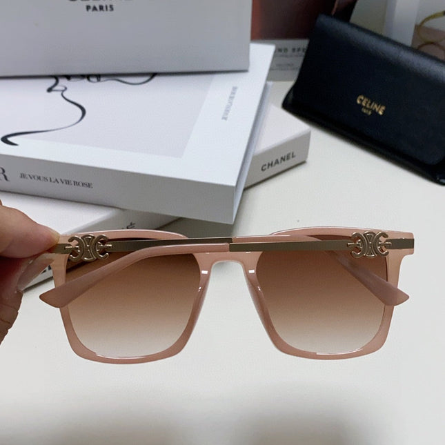 TRIOMPHE SUNGLASS 497815 IN PINK CLEAR METAL