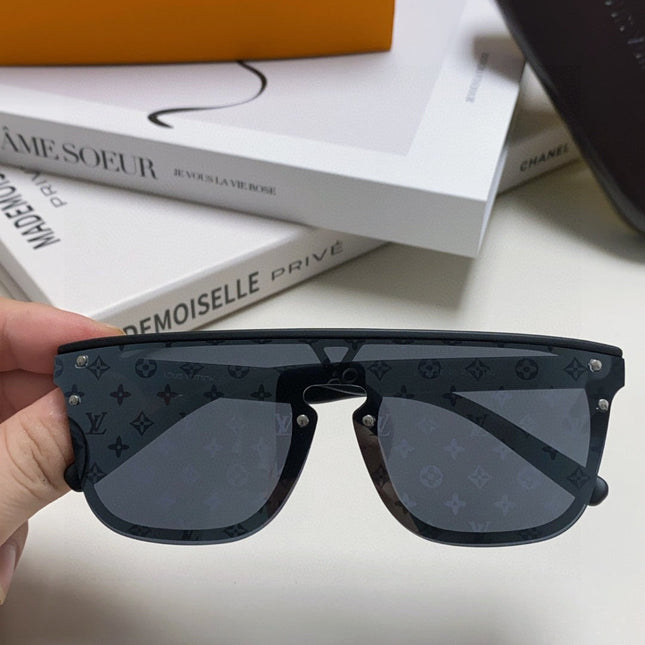 WAIMEA SUNGLASSES 581362 IN BLACK ACETATE MONOGRAM ON LENS