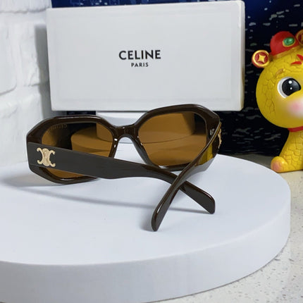 TRIOMPHE SQUARE SUNGLASS 566742 IN CAMEL ACETATE