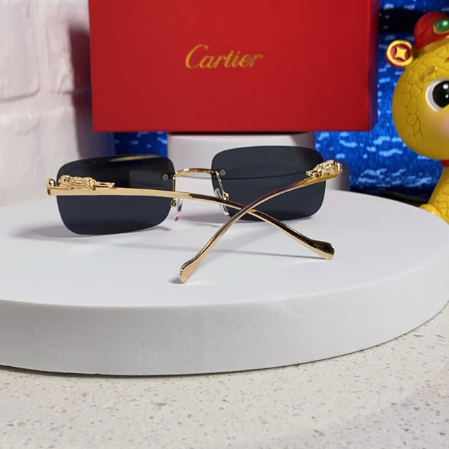 PANTHÈRE RECTANGULAR FRAME SUNGLASSES 567503 IN METAL