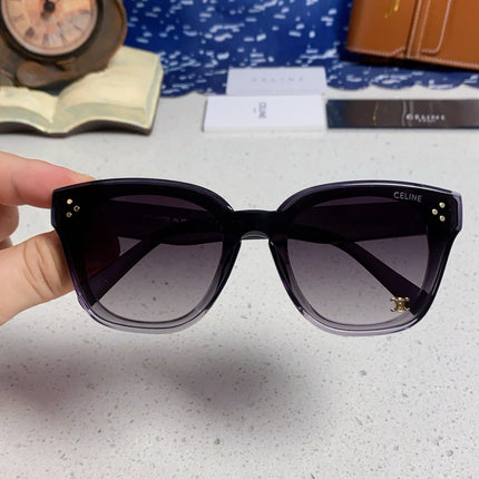 SQUARE SUNGLASS 575843 IN BLACK ACETATE GRADIENT SMOKE LENSES